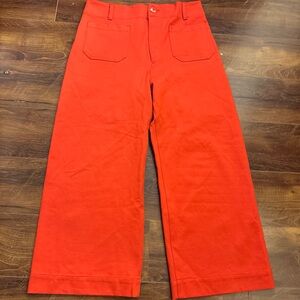 Maeve Orange Wide-Leg Crop Pants women’s size 32